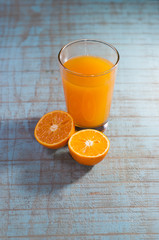 Glass of fresh orange juice