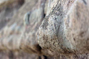 Archaeology layers at dig site