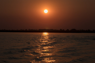 Sunset over Chobe River, Botswana