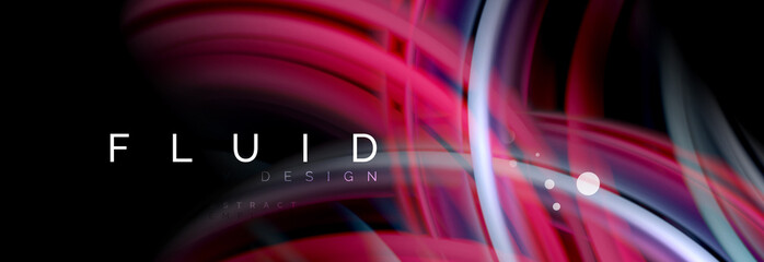 Flowing glowing color motion concept, trendy abstract layout template for business or technology presentation or web brochure cover, wallpaper