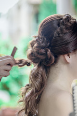 Naklejka premium Hair salon bride
