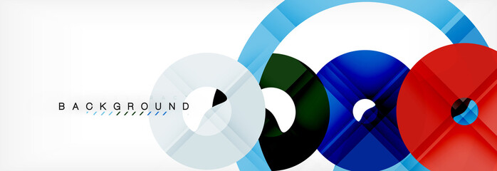 Geomtric modern backgrounds, rings abstract template