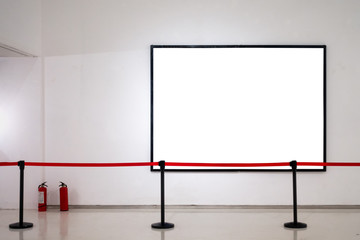 Art Gallery Museum Blank Frame Exhibition White Clipping Path Isolated