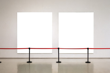 Art Gallery Museum Blank Frame Exhibition White Clipping Path Isolated