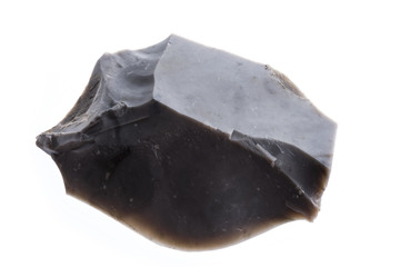 tool made from flintstone close up - experimental archeology