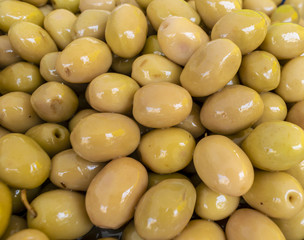 Green Olives closeup view
