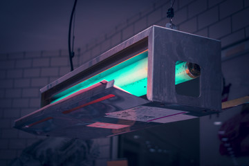 Obraz premium Fluorescent Lamp in the dark