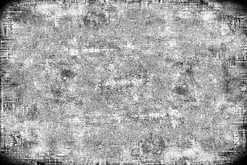 Obraz premium Grunge background black and white. Texture of cracks, chips, scuffs, dust, scratches. Abstract vintage surface. Monochrome pattern for design and printing