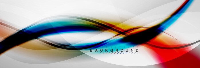 Smooth flowing wave motion concept background © antishock