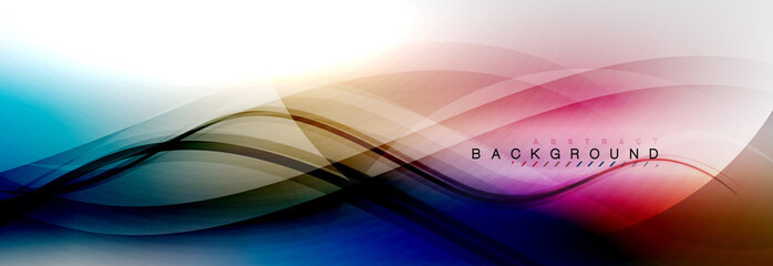 Smooth flowing wave motion concept background