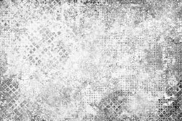 Grunge background black and white. Abstract grey texture of old surface in scuffs and cracks