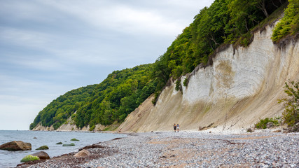 chalk coast on Ruegen island in Germany near baltic sea