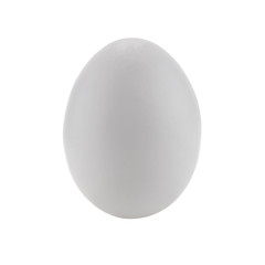 white egg isolated on white background, full clipping