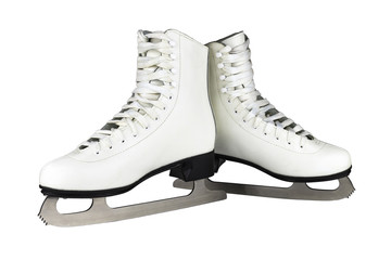 Figure skates isolated on white background with clipping path