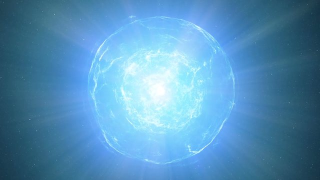 Huge and bright explosion in space