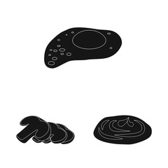 Vector illustration of burger and sandwich logo. Collection of burger and slice vector icon for stock.