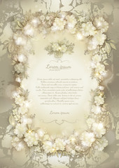 Vector Luxury floral banners.can be used as invitation card for wedding