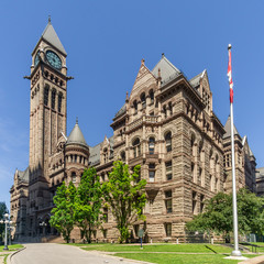 Fototapeta na wymiar View at the building of Old City hall in Toronto - Canada