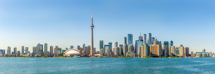 Panoramic skyline view at the Toronto city in Canada