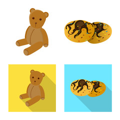 Isolated object of dreams and night symbol. Set of dreams and bedroom vector icon for stock.