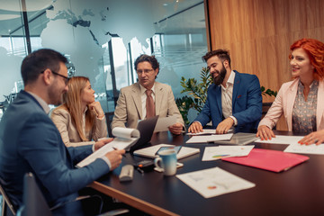 Business people are working in office