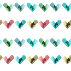 Watercolor surface pattern design for your design. Cute hearst