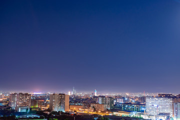 Fototapeta na wymiar Night view of the city. Night lights and bright baku. Baku Azerbaijan
