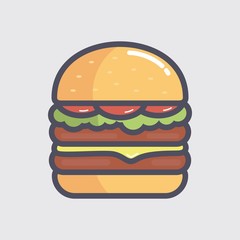 Burger vector illustration