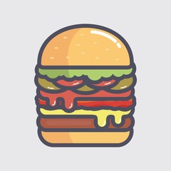 Burger vector illustration