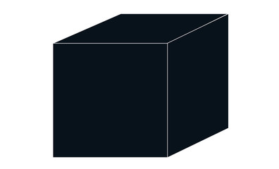 Cube. Basic geometric 3d shape isolated.