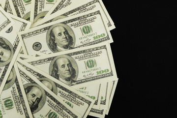  banknotes of money cash 100 dollars