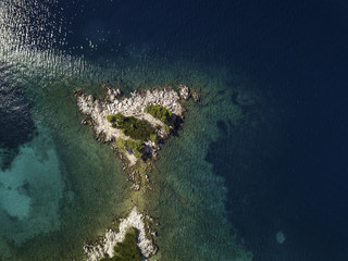 Aerial Beautiful Landscape and Sea in Croatia