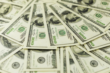 background of a lot of banknotes of money cash 100 dollars