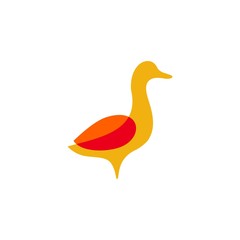 duck logo vector icon overlap overlapping illustration