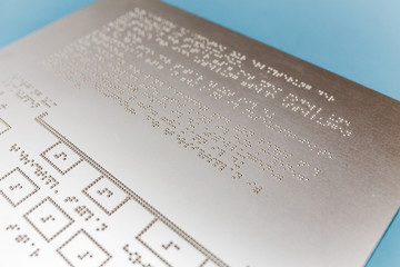 Close up of braille text, Abstract background