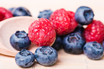 Fototapeta na wymiar Fresh sweet blueberry fruit.