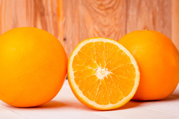 Orange fruit. Fresh isolated citrus