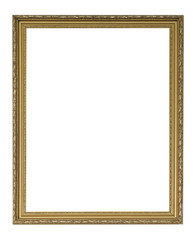 Fototapeta premium Set of isolated art empty frames in golden and silver color