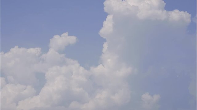 Time laps of the blue sky and white clouds