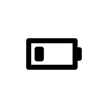Battery low vector icon isolated on background. Trendy sweet symbol. Pixel perfect. illustration EPS 10.