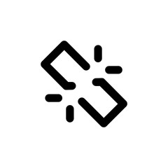 Link broken vector icon isolated on background. Trendy sweet symbol. Pixel perfect. illustration EPS 10.