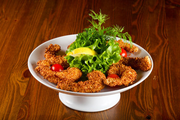 Sesame prawn tempura