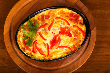 Omelet with bacon
