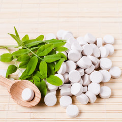 Medicine herb. Herbal pills