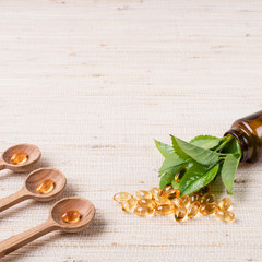 Medicine herb. Herbal pills