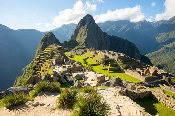 Crédence de cuisine en verre imprimé Machu Picchu View of the city of Machu Picchu Peru