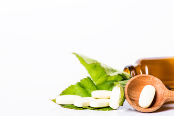 Medicine herb. Herbal pills