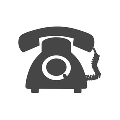 Simple Vintage Telephone Isolated on white background
