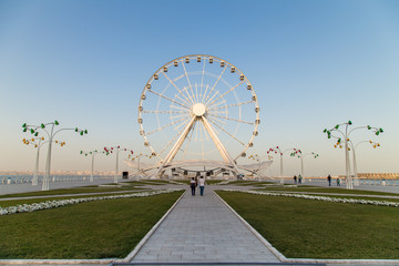 Ferris wheel on Baku seaside boulevard