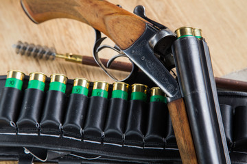 Hunting shotgun with bullets